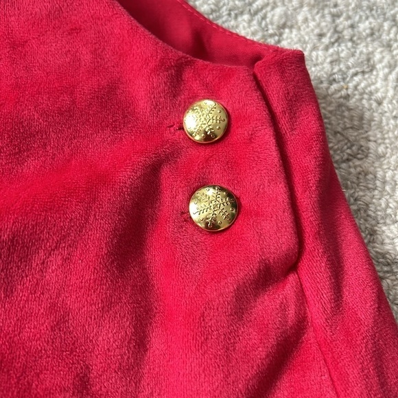 Girls Red Holiday Dress Size 7 - Picture 3 of 6